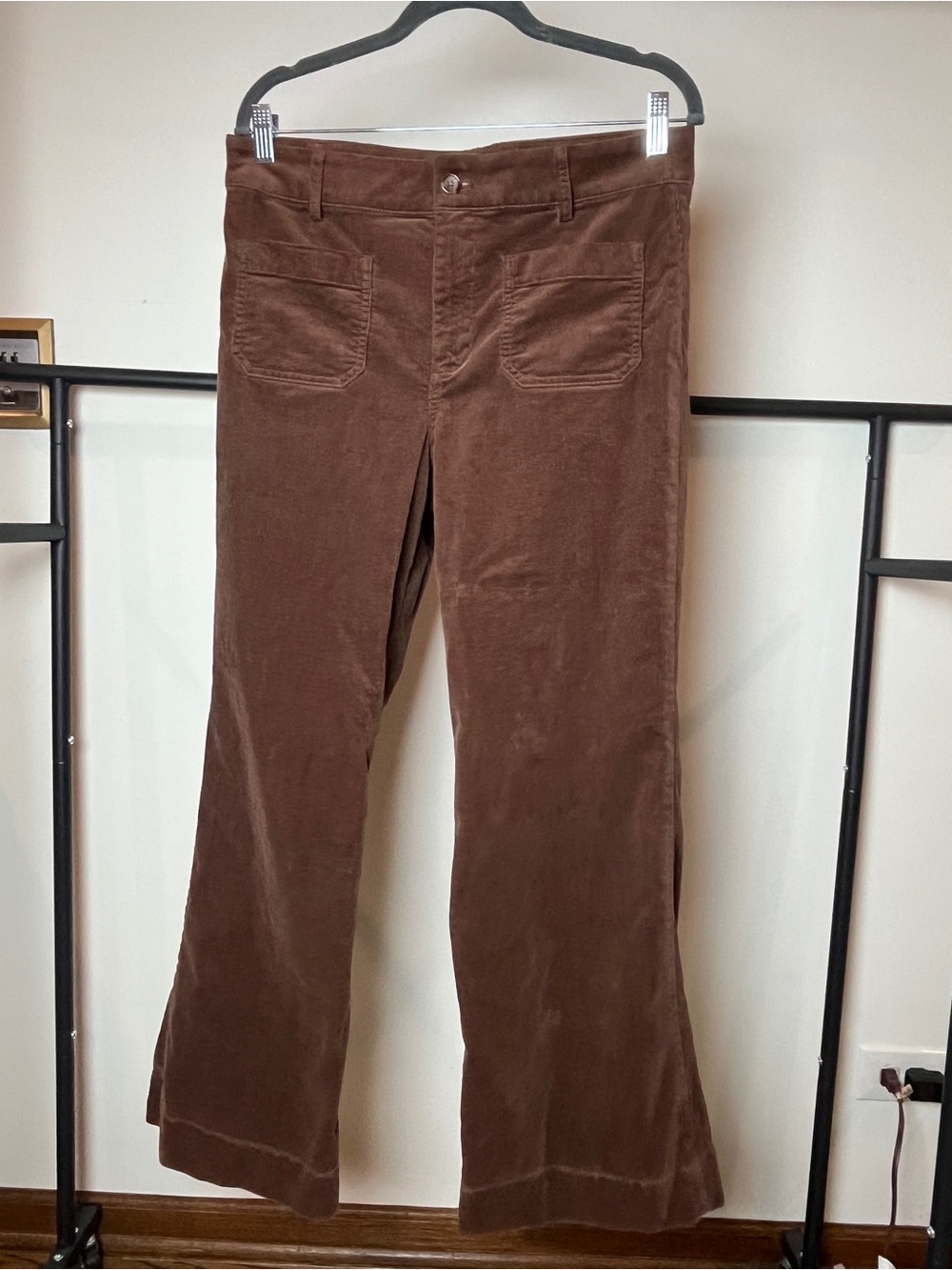 J. Crew Brown Wide Leg Bootcut Corduroy Pants 29 Boho Western Retro 70s